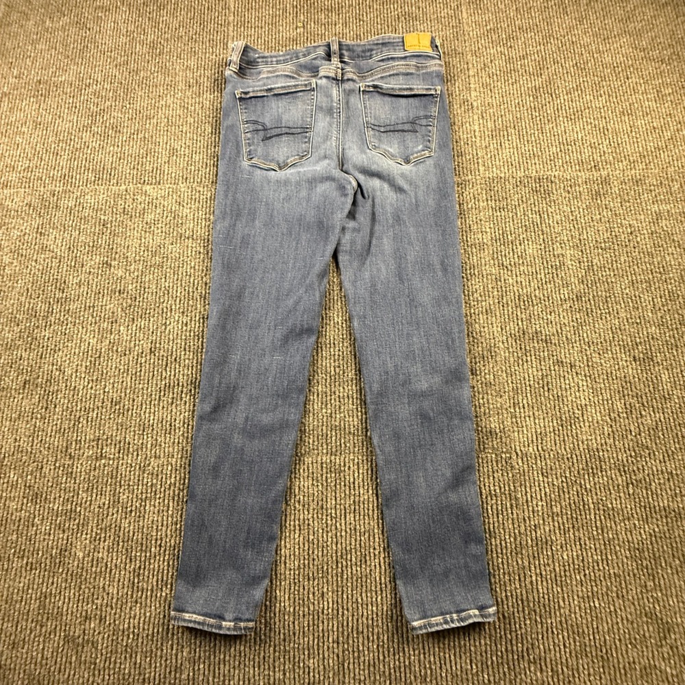 American Eagle Next Level Stretch Skinny Jeans Womens 12R Medium Wash Blue - Picture 2 of 16